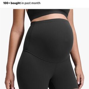 Black Maternity Biker Shorts